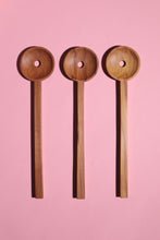 Load image into Gallery viewer, Round Salad Servers / Swamp Kauri