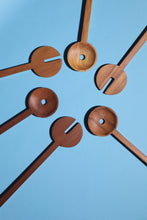 Load image into Gallery viewer, Round Salad Servers / Swamp Kauri