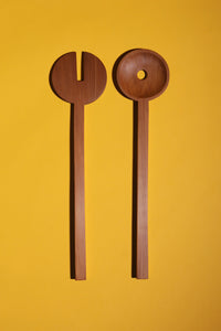 Round Salad Servers / Tōtara