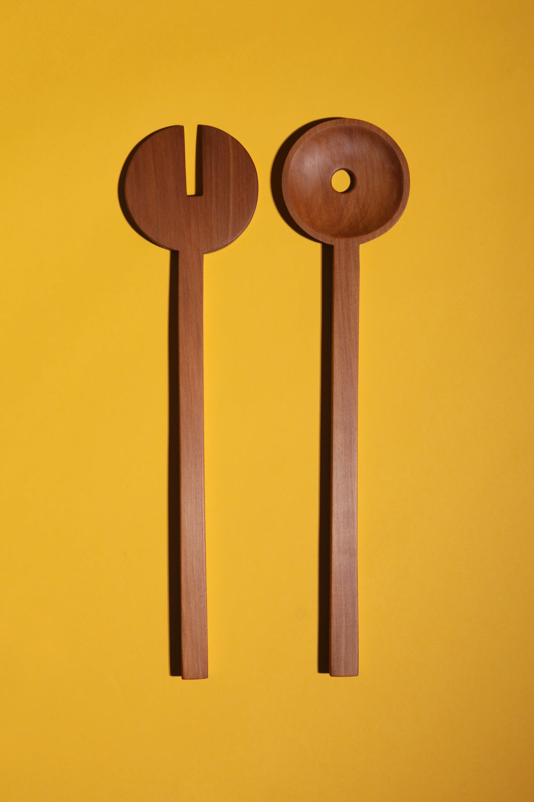 Round Salad Servers / Tōtara