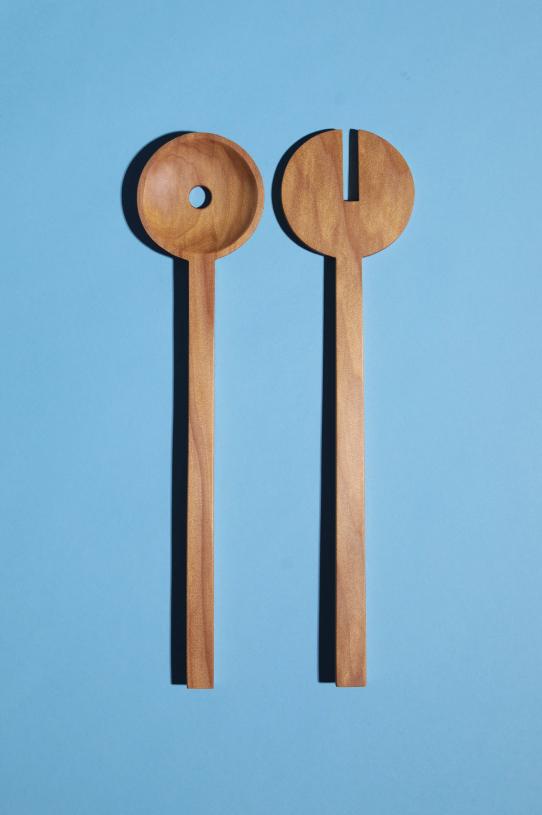 Round Salad Servers / Swamp Kauri