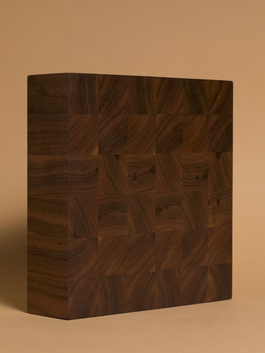Large Square End Grain Chopping Board #8 / Walnut