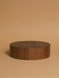 Large Round End Grain Chopping Board #3 / Walnut