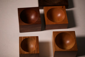 A group of bowls made using native NZ timbers