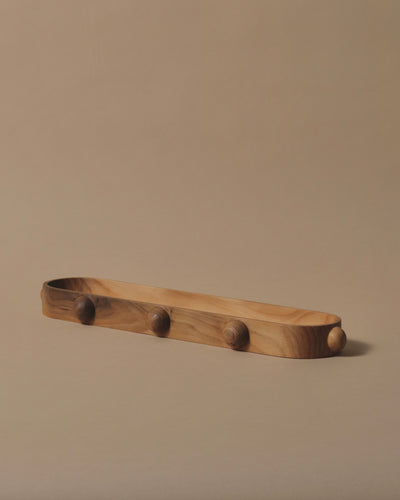 Long Tray with Square Base & 8x Half Spheres in Mataī 