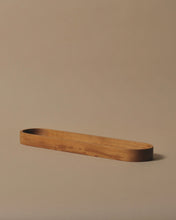 Load image into Gallery viewer, Long tray with square base hand crafted in Swamp Kauri.