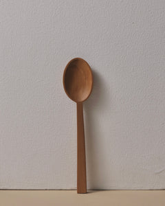 Handcrafted Oval Eating Spoon in Swamp Kauri Square Handle