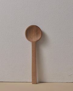 Handcrafted Round Coffee Spoon in Walnut Square Handle