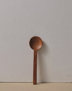 Handcrafted Round Coffee Spoon in Rimu Square Handle