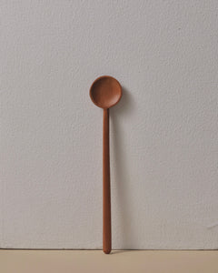 Handcrafted Tall Round Spoon in Tōtara with Rounded Handle & Base