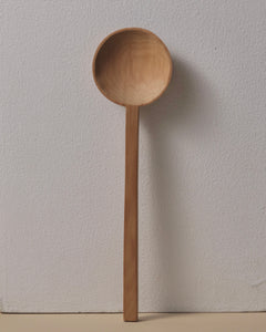 Handcrafted Large Round Serving Spoon in Swamp Kauri Square Handle