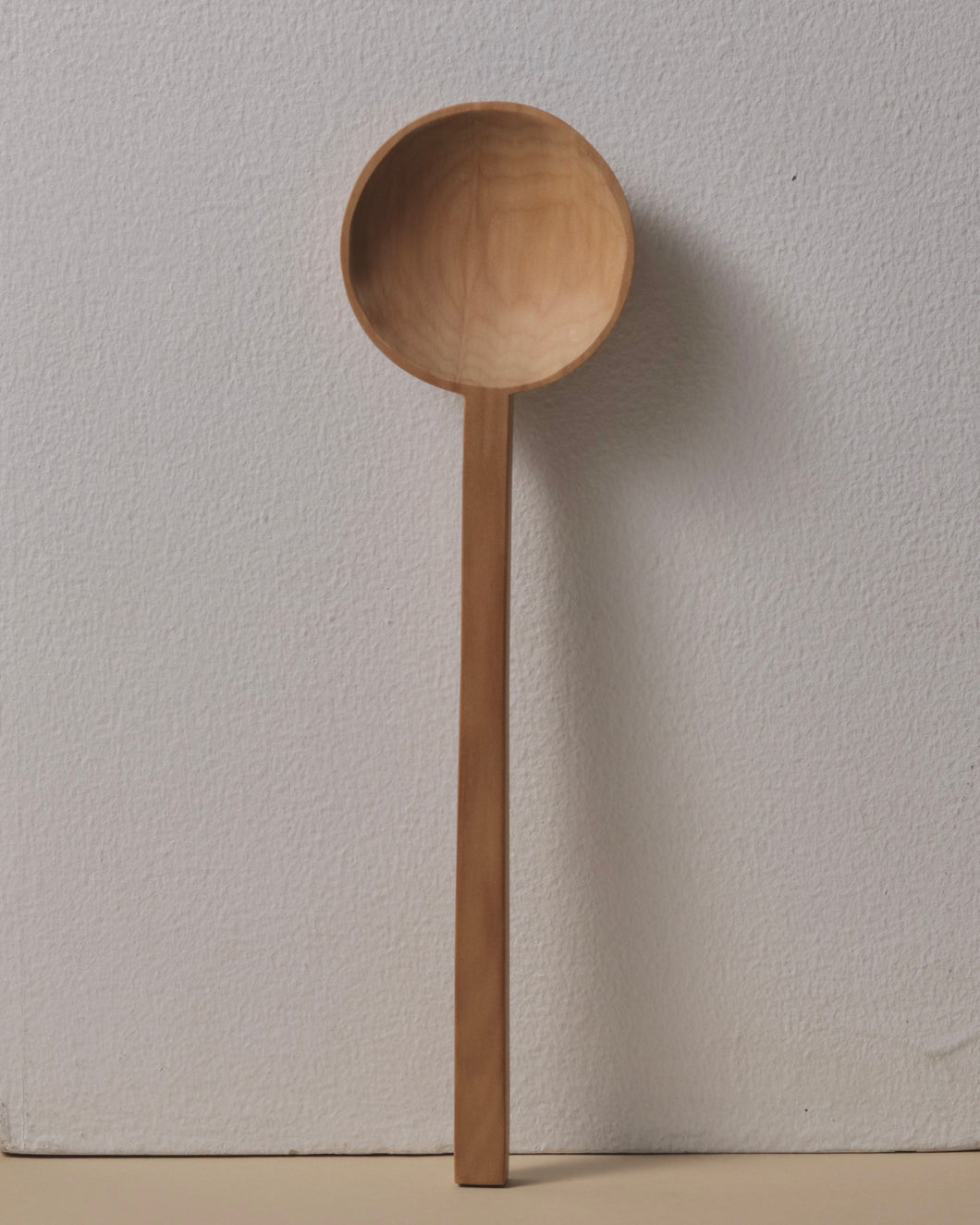 Handcrafted Large Round Serving Spoon in Swamp Kauri Square Handle