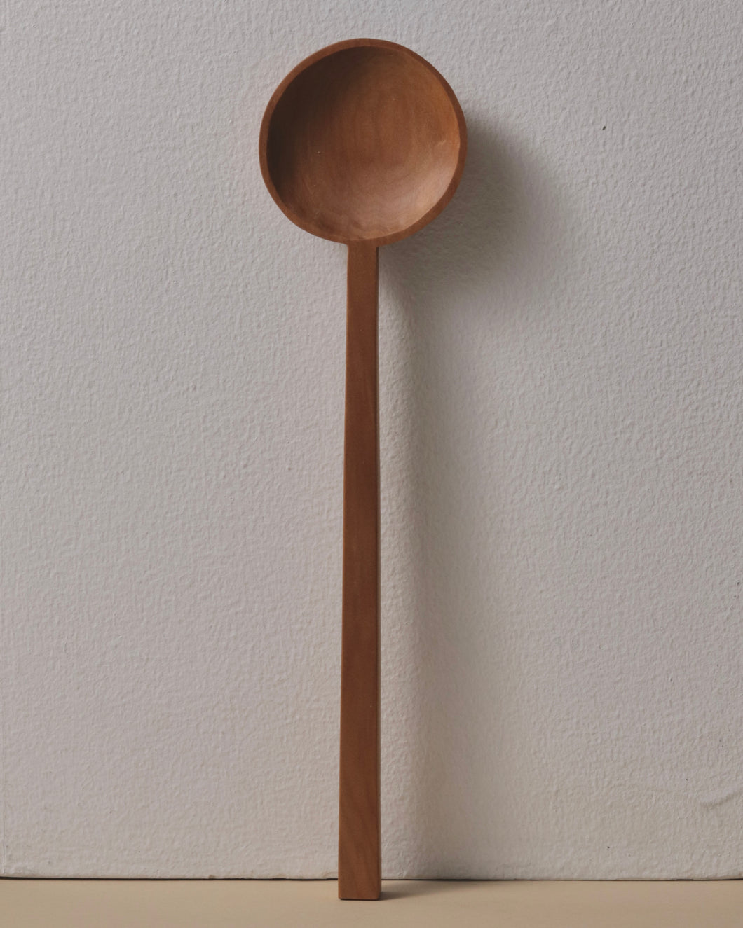 Handcrafted Large Round Serving Spoon in Swamp Kauri Square Handle