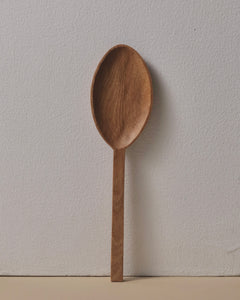 Handcrafted Large Oval Serving Spoon in Rimu Short Handle