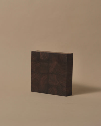 Small square end grain chopping board handcrafted using Walnut.