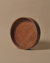 Load image into Gallery viewer, Large round handcrafted Swamp Kauri bowl with a flat base and a square edge.