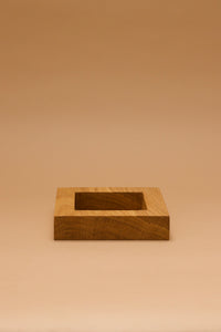 Square Wide Lip Bowl Oak #12